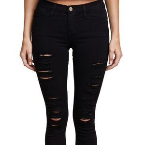 FRAME Le Color Rip Skinny Jeans